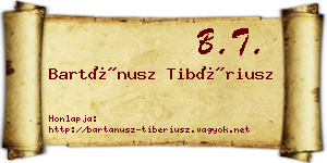 Bartánusz Tibériusz névjegykártya